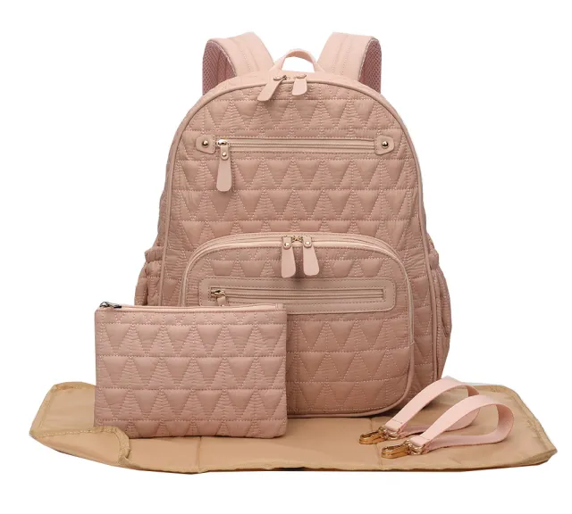 New Ultralight Waterproof Down Material Mommy Bag Pink - Shop at LoveMi