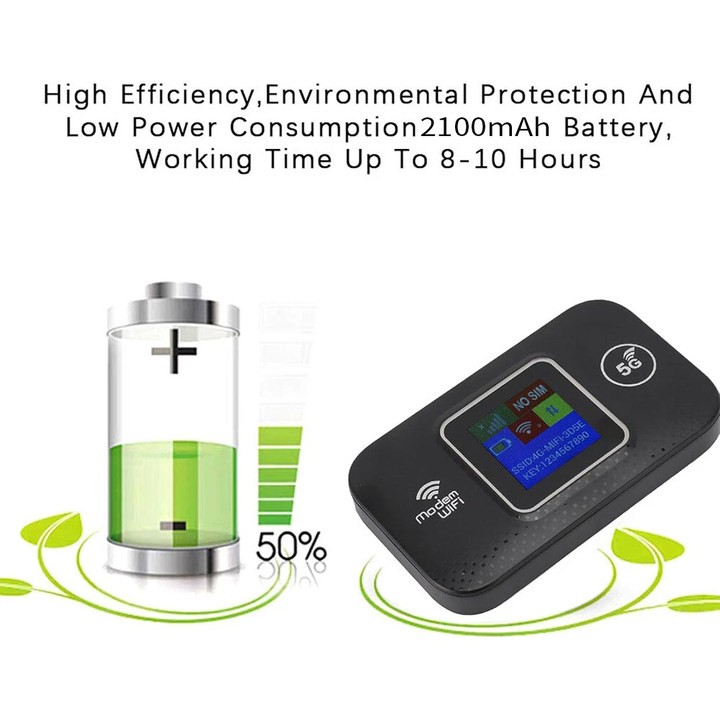 Portable Unlocked 5G LTE Wireless WiFi Router Mobile Broadband LCD MIFI Hotspot — image 11