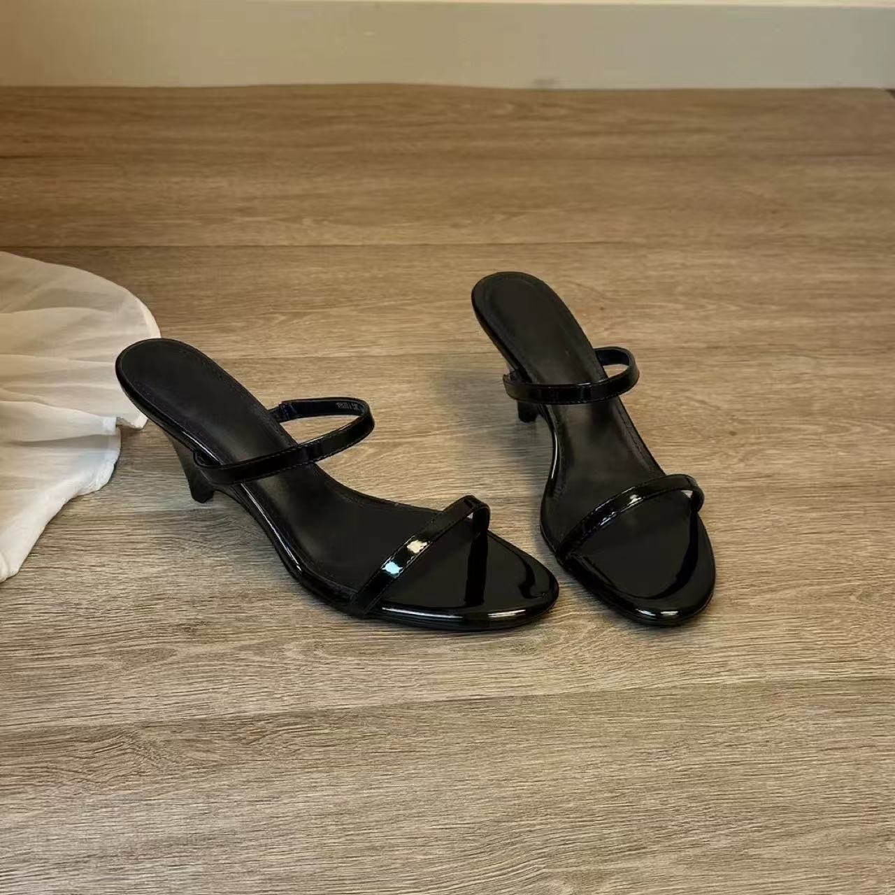 One-Strap Peep-Toe Sandals