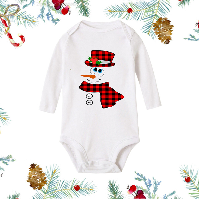 Christmas Newborn Baby White Long Sleeve Jumpsuit — foto 14