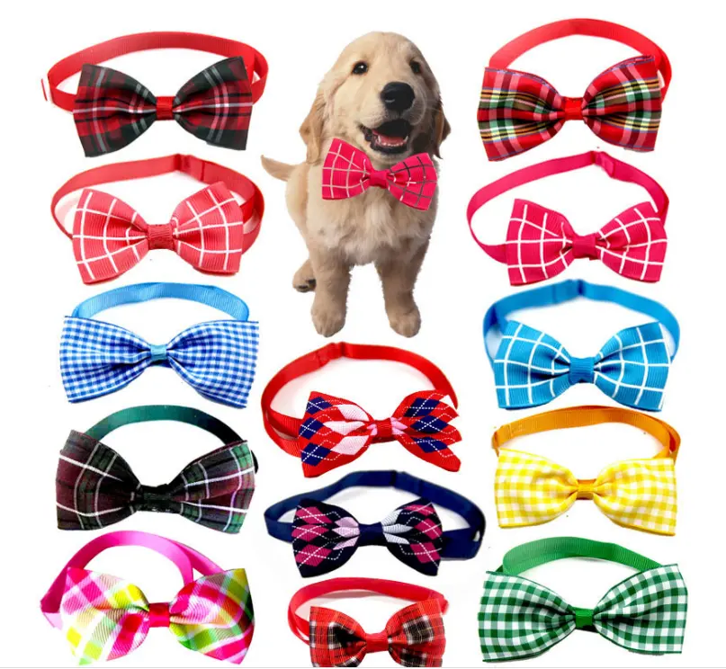 Plaid Pet Tie Cat Dog Scarf