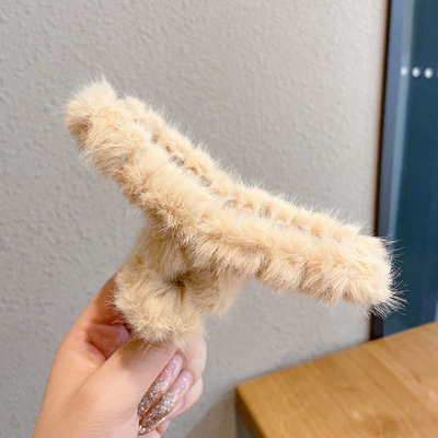 Plush Catch Clip Imitating Rabbit Hair Hairpin Elegant Temperament 9 Style - Shop at LoveMi