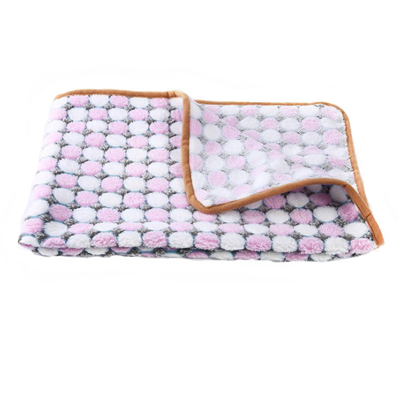 Pink polka dot blanket