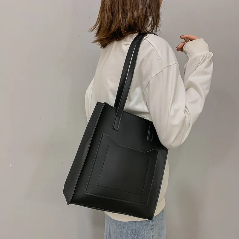 Shoulder Bag Large Capacity Female Tote - Black