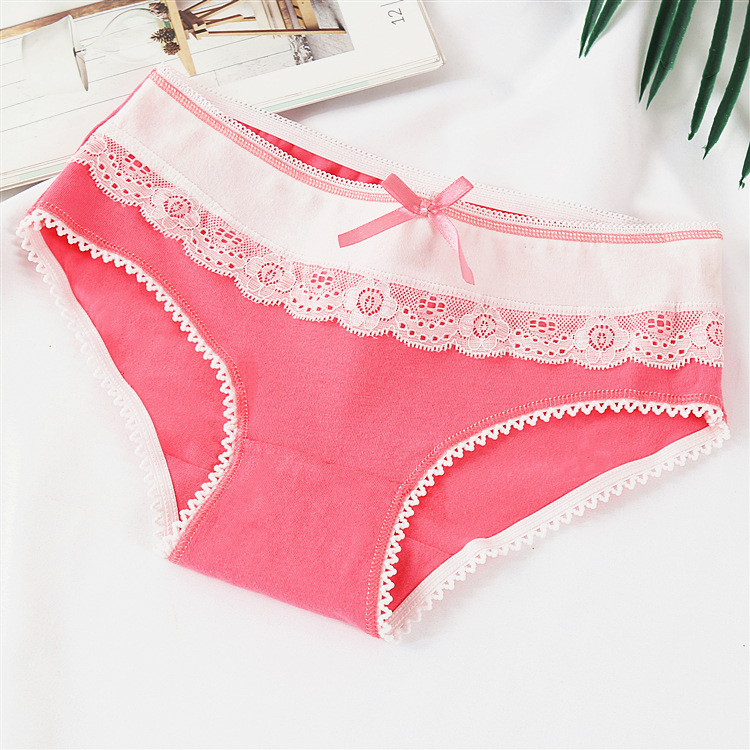 Title 12, Candy Color Cotton Ladies Cute Bow Panties