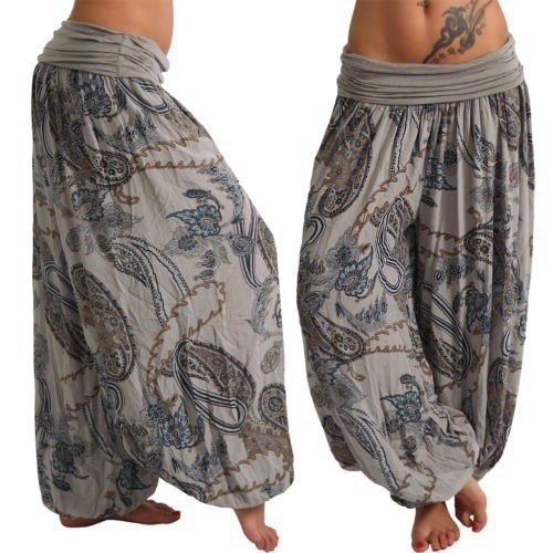  European And American Digital Printing Long Wide-leg Pants Casual Pants