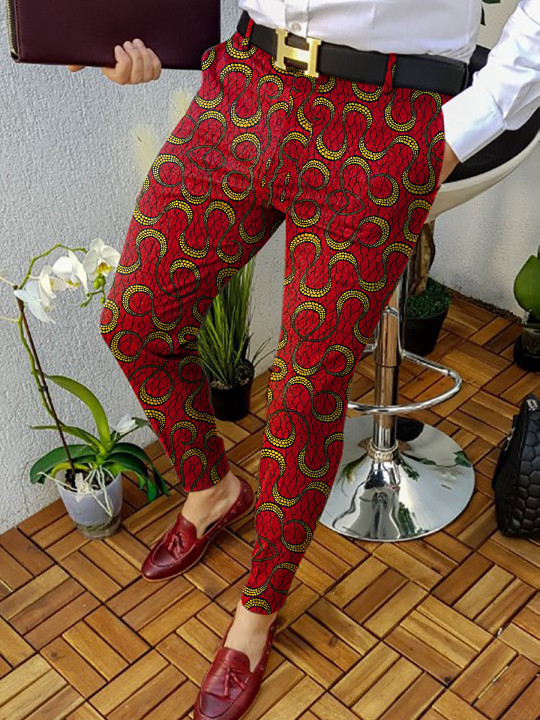 Title 2, Autumn Pattern Print Casual Fashion Suit Pants,...