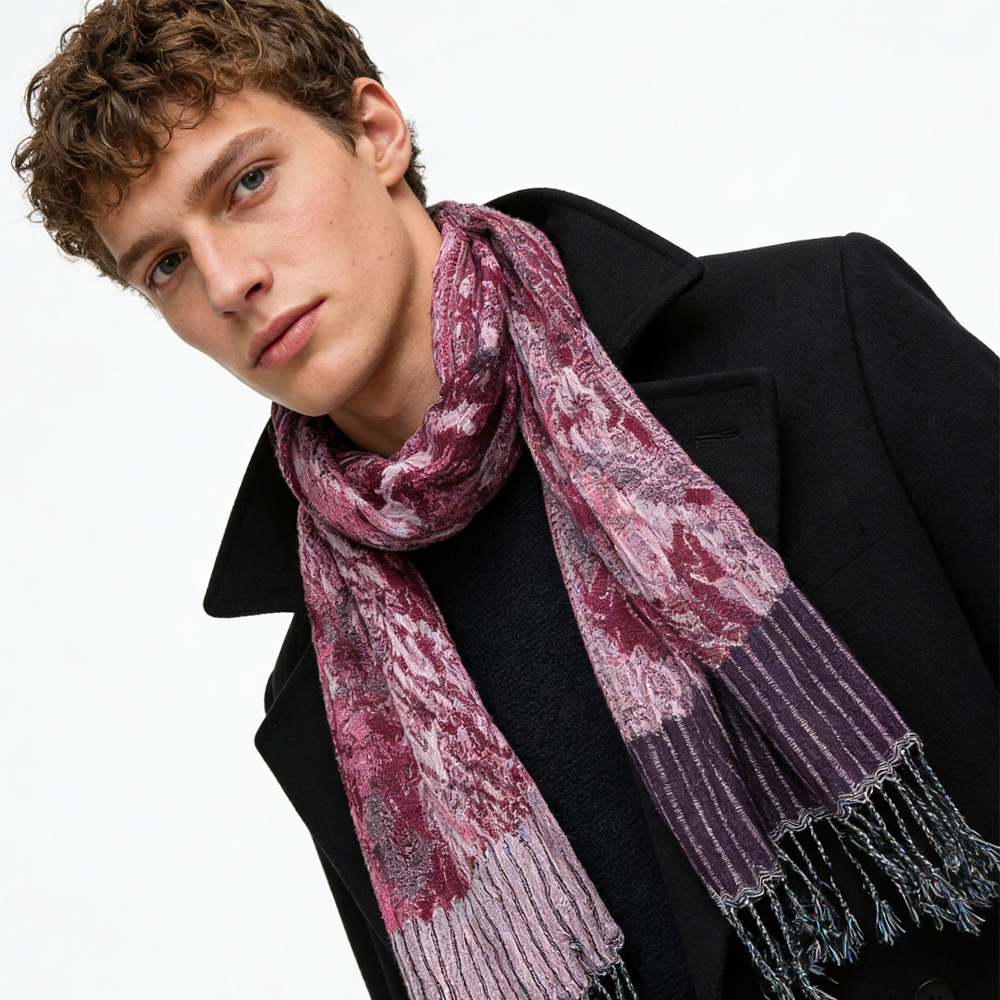 2pcs Glamorous Dinner Accessory Rich Jacquard Texture Catches Light Evening Jacquard Scarf,Luxe Look For Evening Wear,Scarf,vacation,daily Life,evening Party,Office Appropriate Subtlety For W