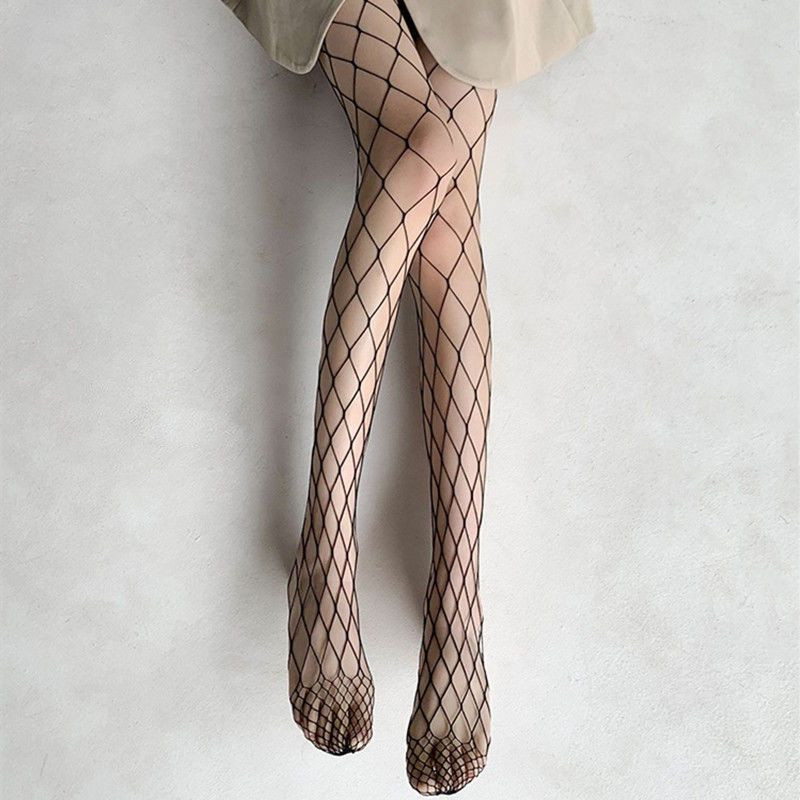 Japanese Lolita Retro Lace Soft Girl Pantyhose Sexy Hollow Net Stockings Ins White Silk Bottoming Stockings