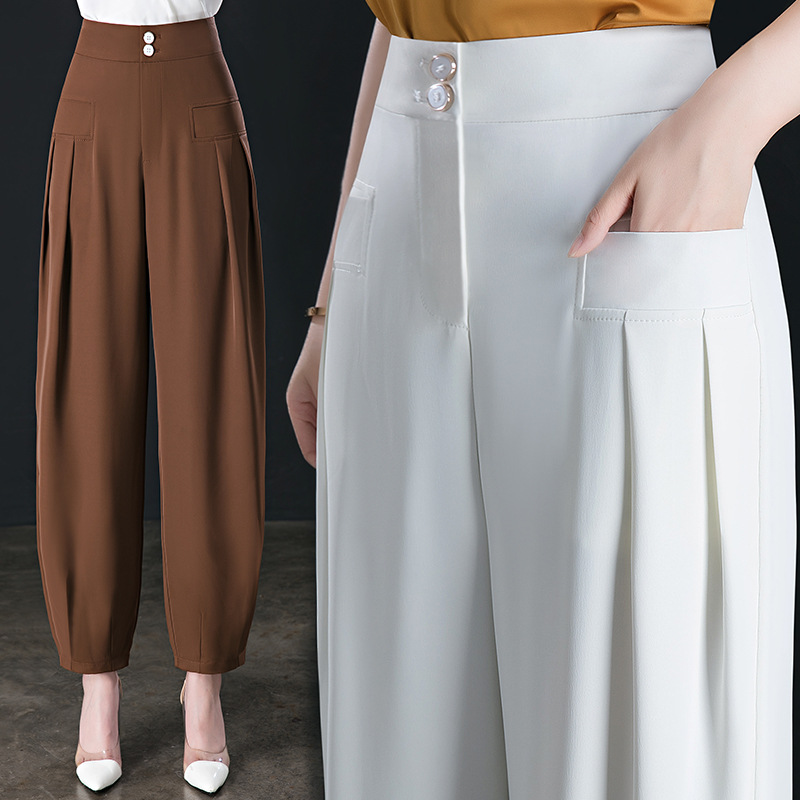 Title 7, Harem Pants High Waist Drape Ice Silk Bloomers ...