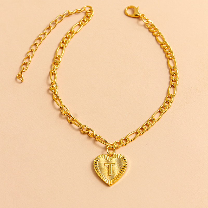 … Color Heart Pendant Foot Bracelets Women