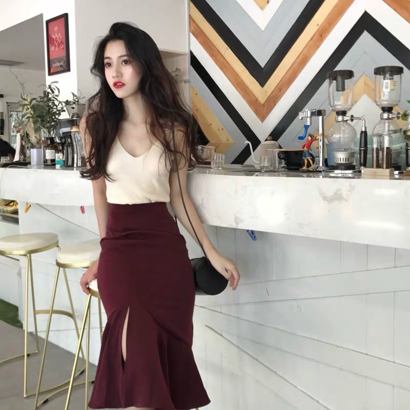 Fashion Light Familiar Style Vest And Skirt Two-piece Suit