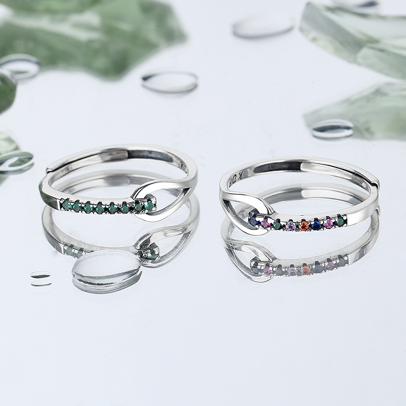 925 Sterling Silver Love Irregular Ring, Simple And Fashionable Design For Female Minority