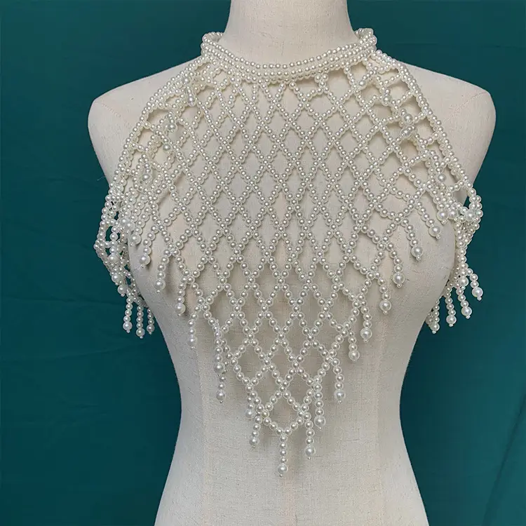 Hand Knitted Clothes Jewelry Shooting Pearl Shawl