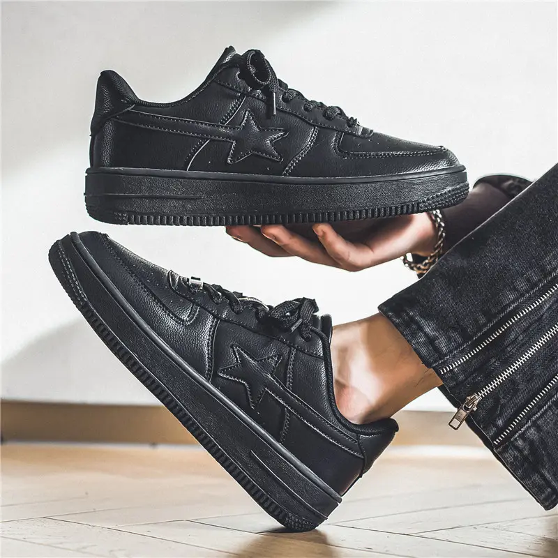Thick Soled White Casual Sneakers