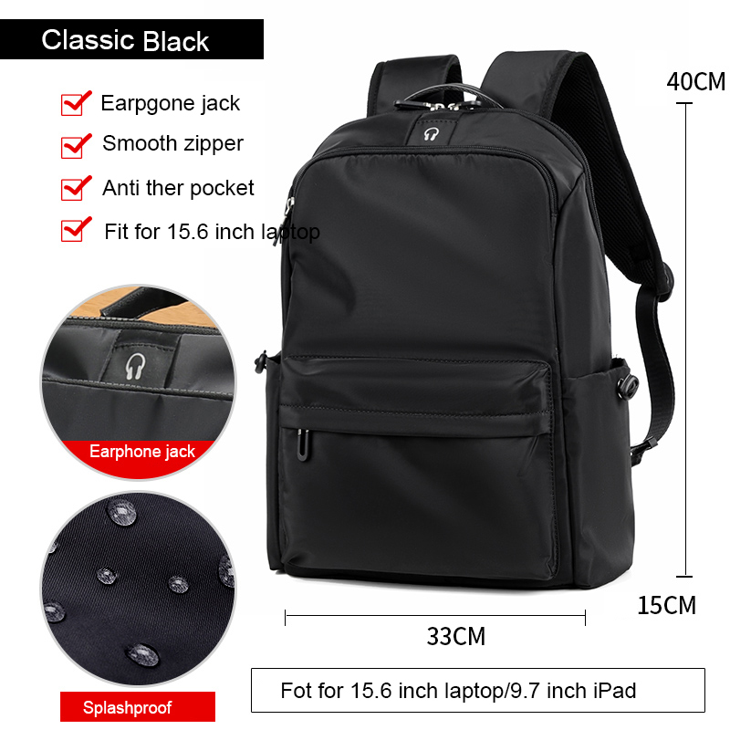 Fashion Simple Travel Bag Trendy Cool Male College Student Computer School Bag — foto 4