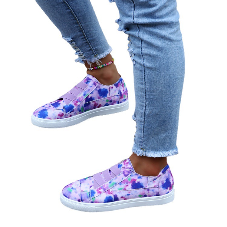 Color Canvas Shoes Ladies Flat Casual