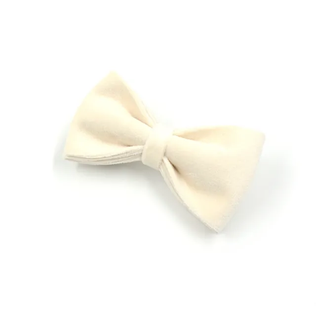 Cream Tufted Dog Collar Gold Buckle Bow - Shop at LoveMi