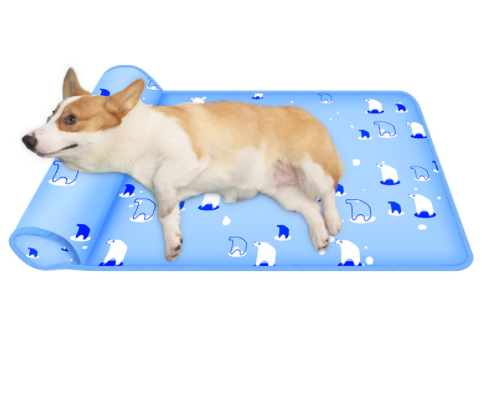 Summer Cooling Dog Mat With Pillow For Dog Cat Breathable Ice Pad Washable Sofa