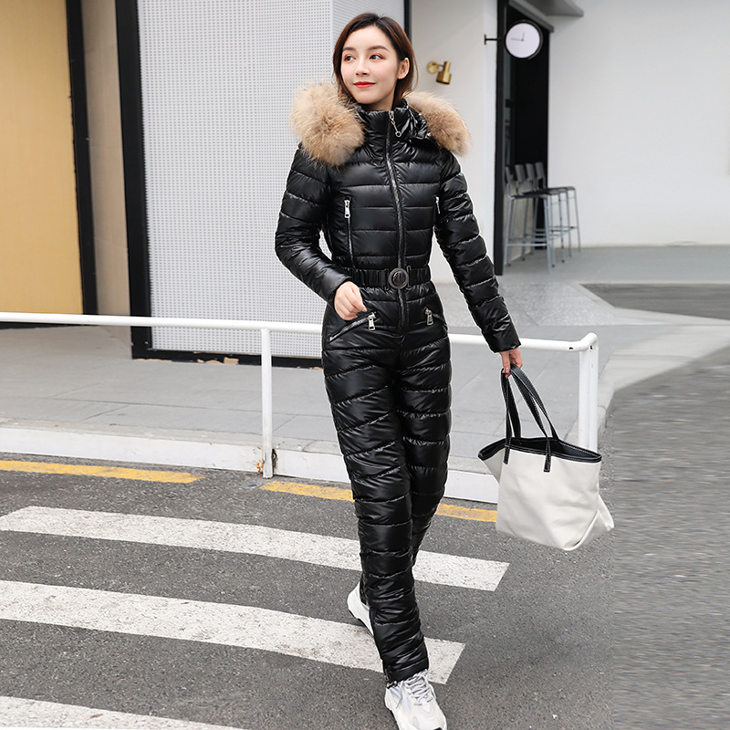 Women's Waist Slimming Two piece Cotton padded Jacket Black - Shop at LoveMi