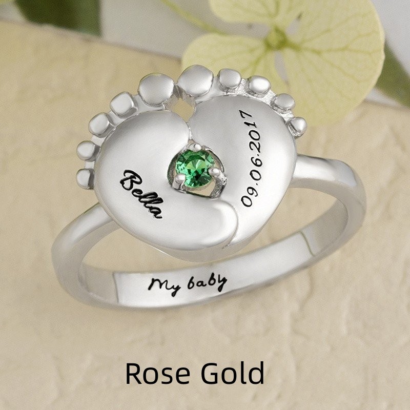 European And American Double Foot Copper Ring