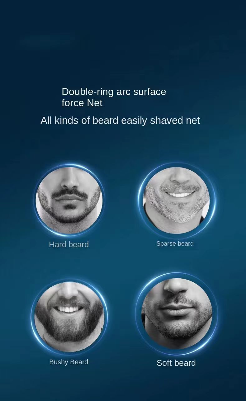 Men's Electric Shaver Triple Head Razor Travel Portable Washable