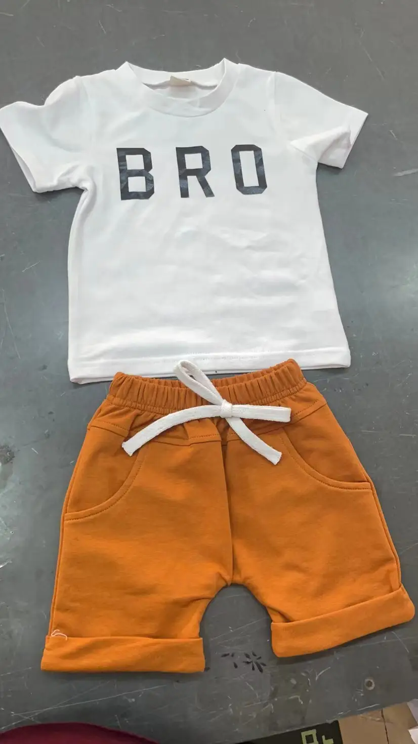 Boys' Cotton Short Sleeve Shorts Suit