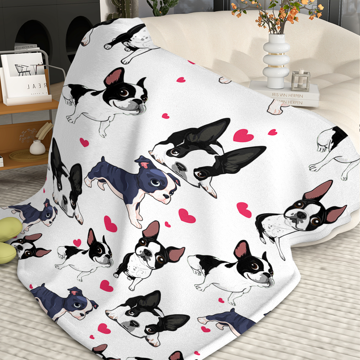 1pc Adorable Fleece Dog Blanket - Soft, Cozy, Lightweight, Warm, Flannel Throw For Couch, Bed, Sofa, Living Room Decor - Perfect For Snuggling Up On Chilly Days 130x150cm Temu Can Only Be Self-picked detail photo 8