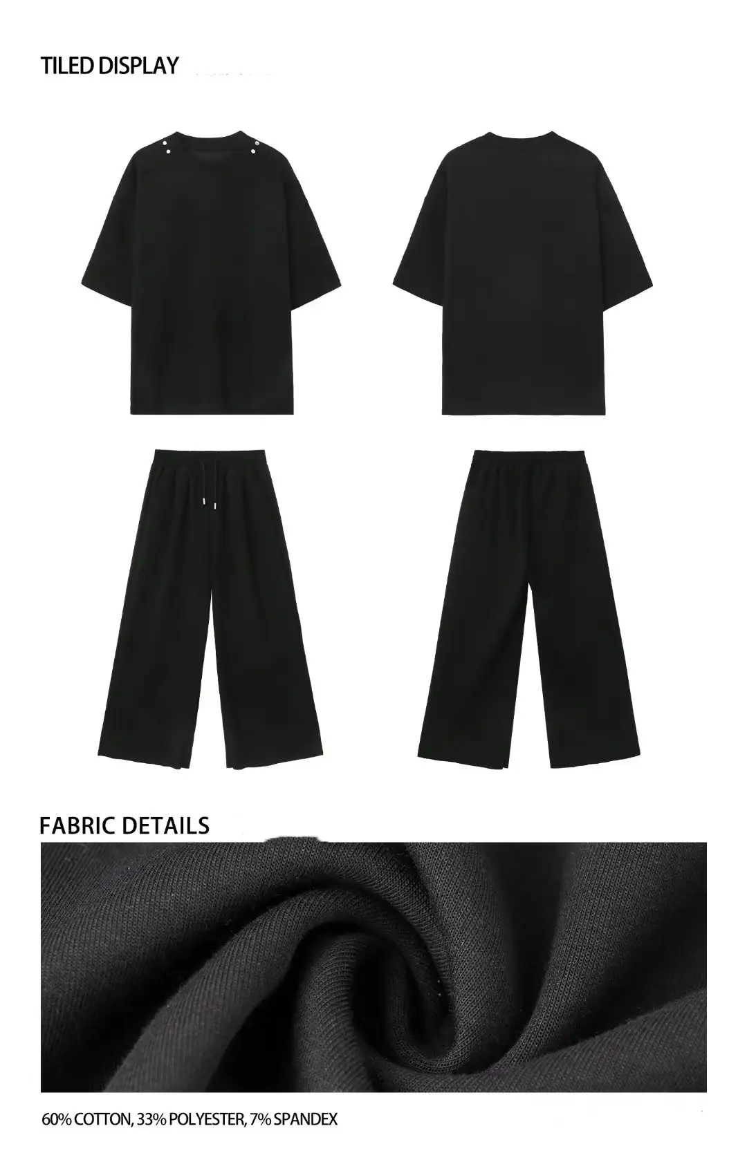 Men's Short-sleeved T-shirt Straight-leg Pants Casual Sports Suit