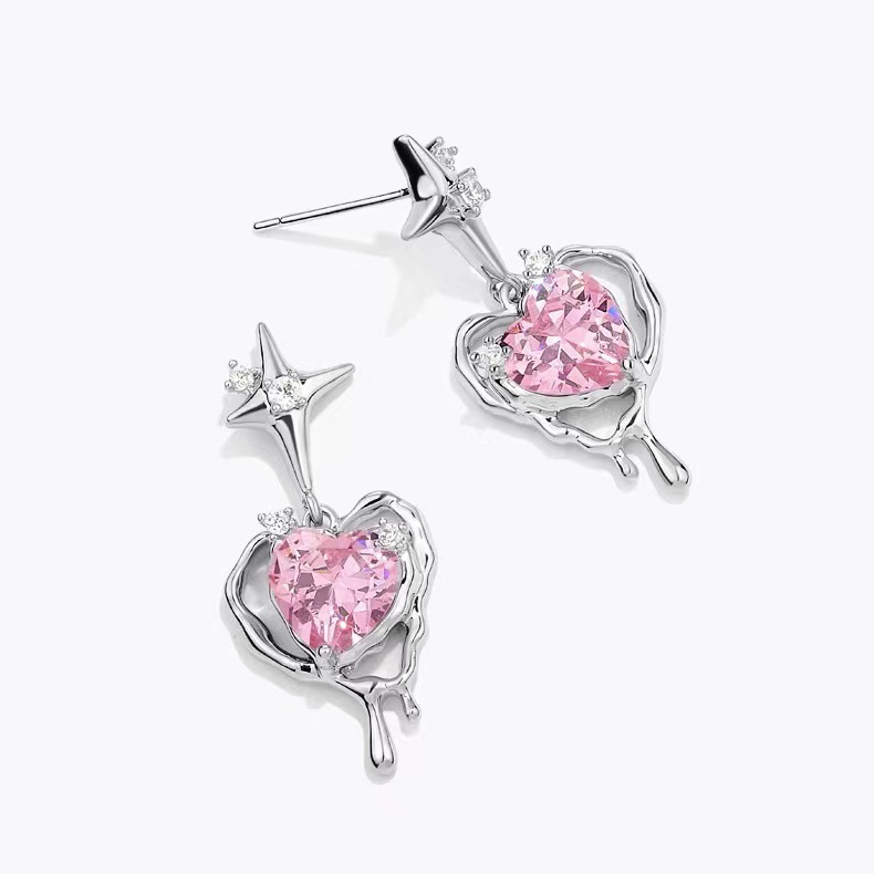 Title 7, Pendientes Starlight Liquid Love para mujer Bri...