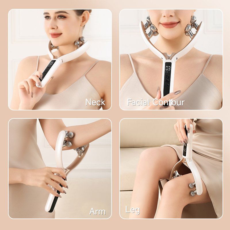V-Shaped Face Contour Massager EMS Microcurrent Roller With LED Light Multi-Purpose Beauty Tool For Daily Skin Care 4