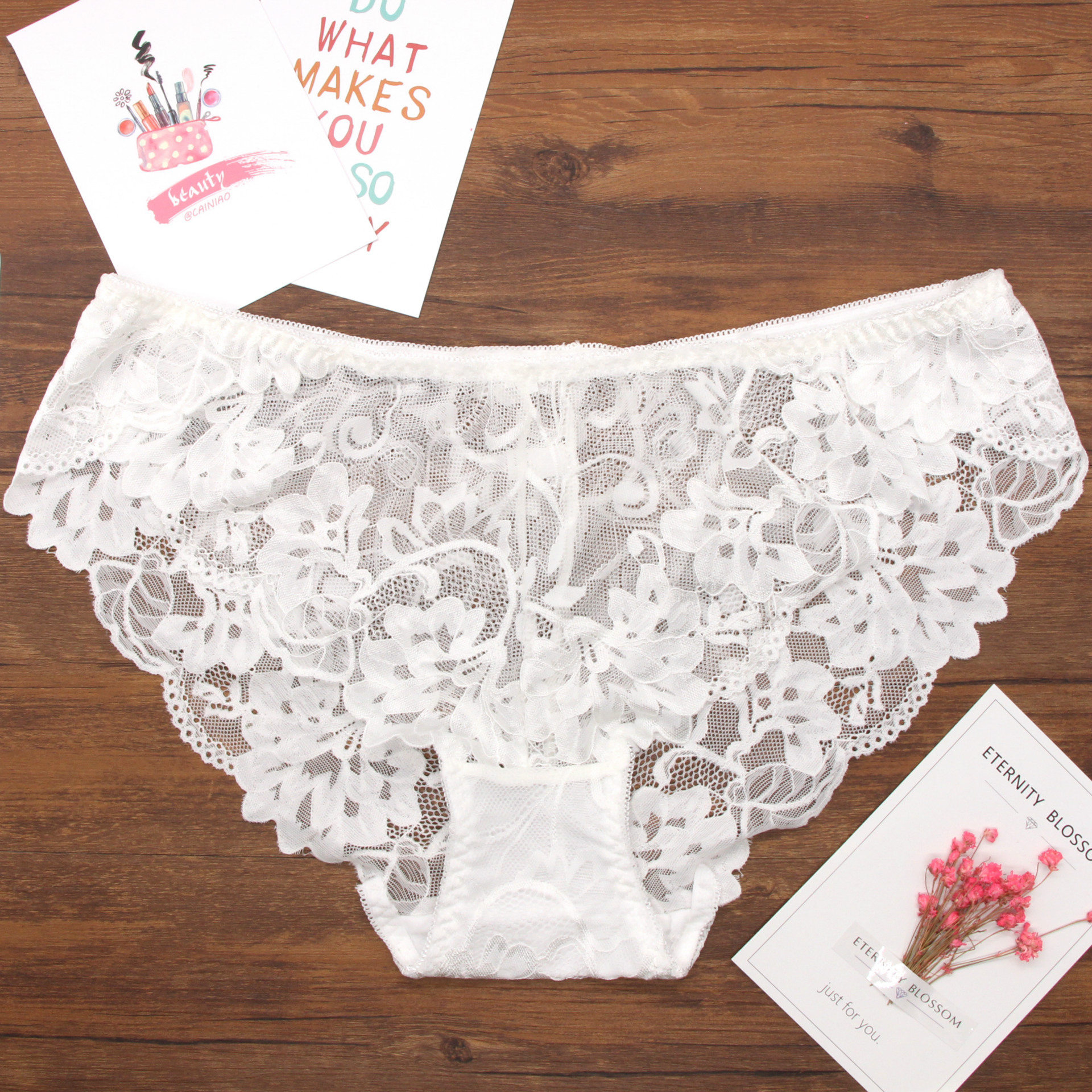 Title 8, Transparent mesh lace seamless underwear offeri...