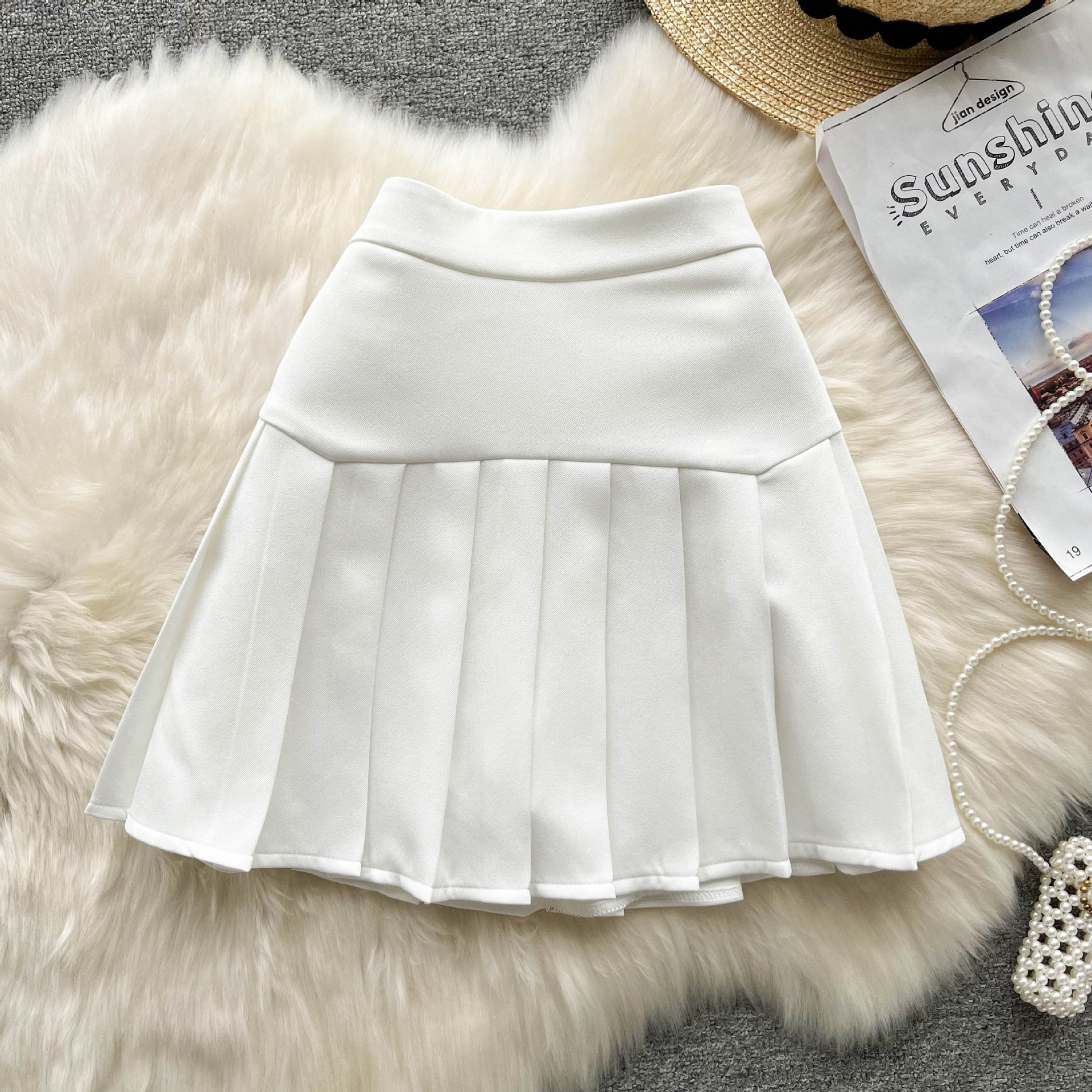 A Line Skirt With A Sense Of Design White - Shop at LoveMi