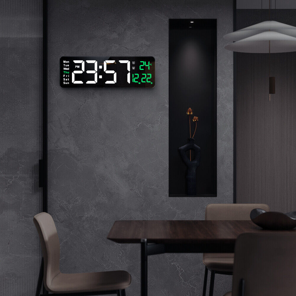 16inch Large Jumbo Digital LED Wall Clock Alarm Calendar