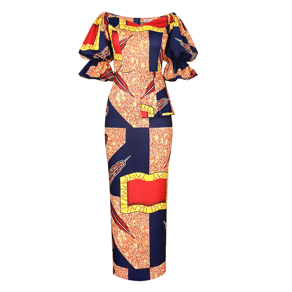 Plus Size Women's New Slim Fit Sexy Printed Long Sleeve Dress