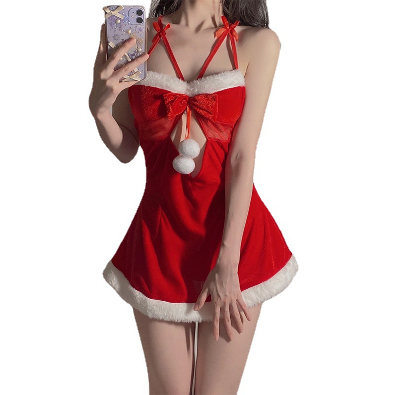 Title 2, Underwear Christmas Dress Cute Plush Sling Nigh...