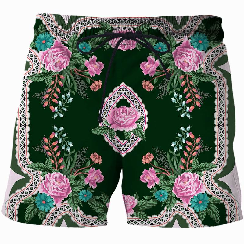 Retro Temperament Printed Loose Beach Pants