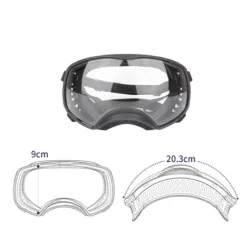 Pet Glasses Large Dog Full Package Eye Protection Windproof Rain And Snow - Clear Goggles With Black Frame - View 1
