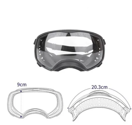 Pet Glasses Large Dog Full Package Eye Protection Windproof Rain And Snow Clear Goggles With Black Frame - Shop at LoveMi