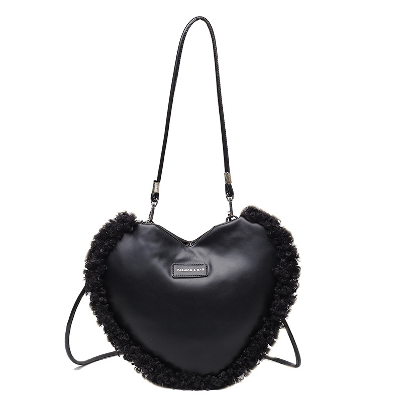 Simple Cross Bag Heart Shape Personality And Fashion
