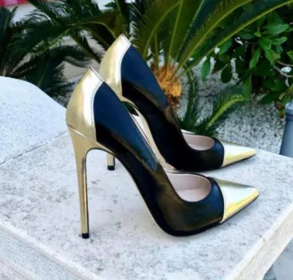 European And American Color Fashion High Heels Gold - Shop at LoveMi