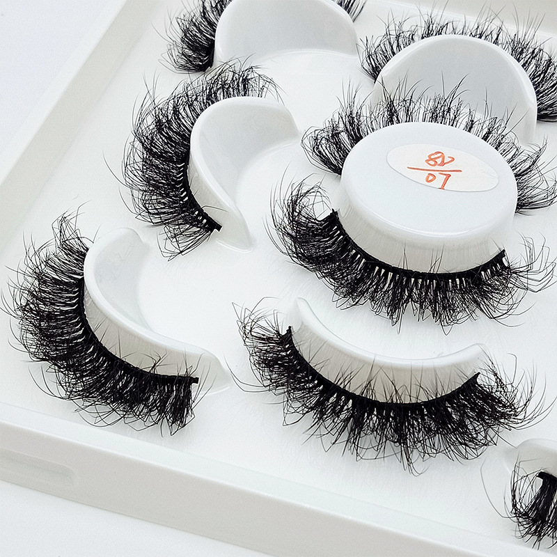 Five Pairs Of Fake Eyelash Flower Plate For Hair Frying