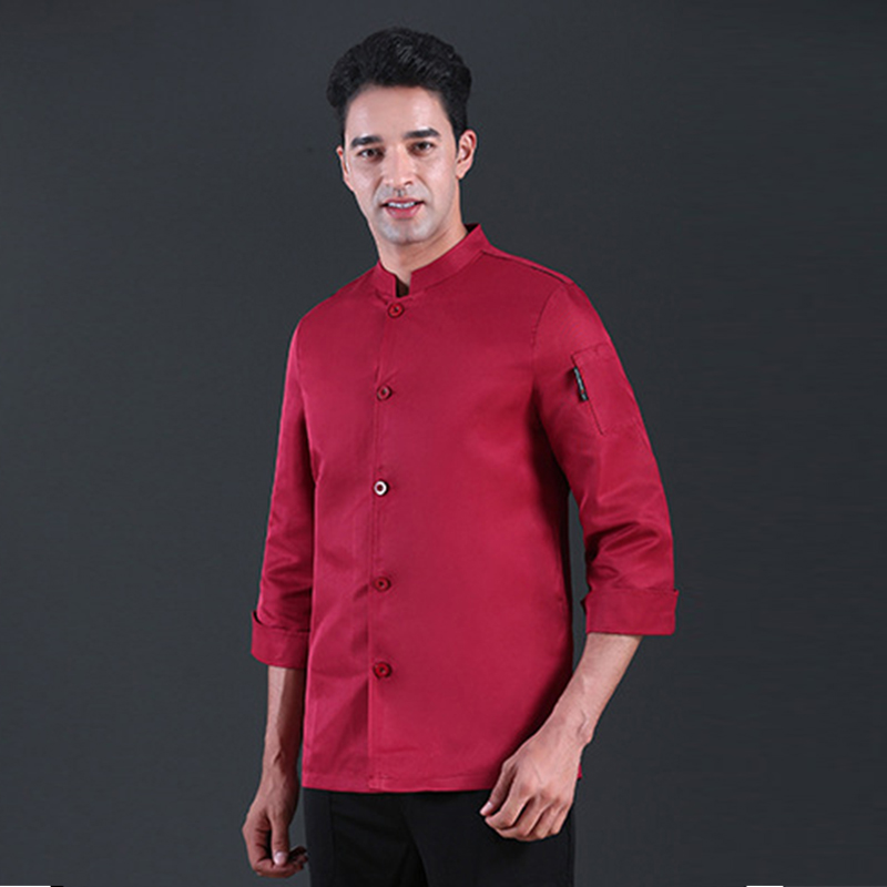 High-end Hotel White Chef Overalls Long Sleeves