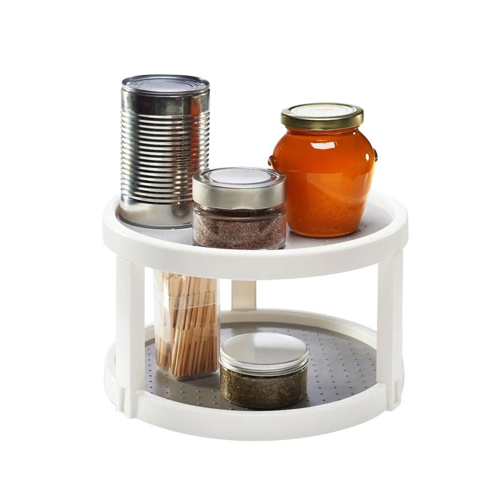 Title 2, Rotating double-layer desktop storage rack