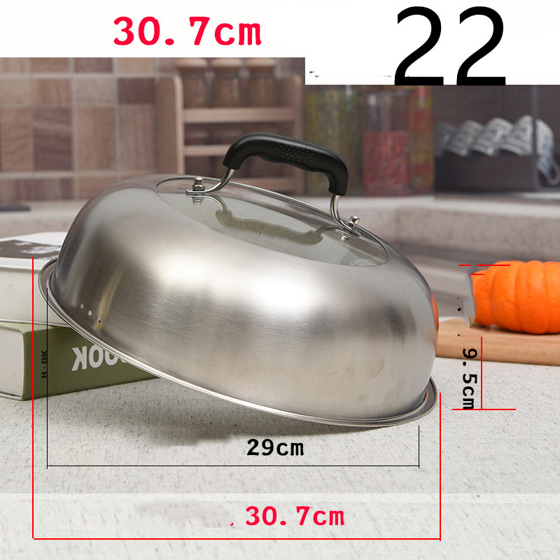 Title 16, Stainless Steel Heightened Round Household Wok ...