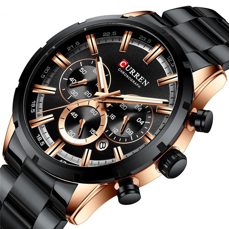 Quartz Six-hand Calendar Steel Band Business Men's Watch