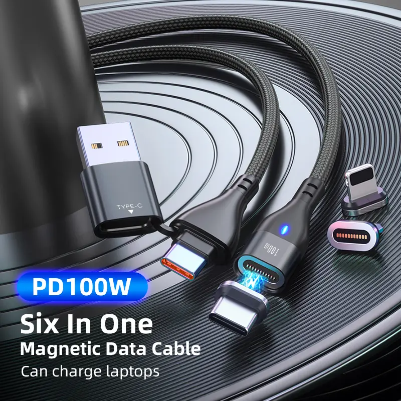 PD 100W Fast Charging Magnetic Data Cable 5A