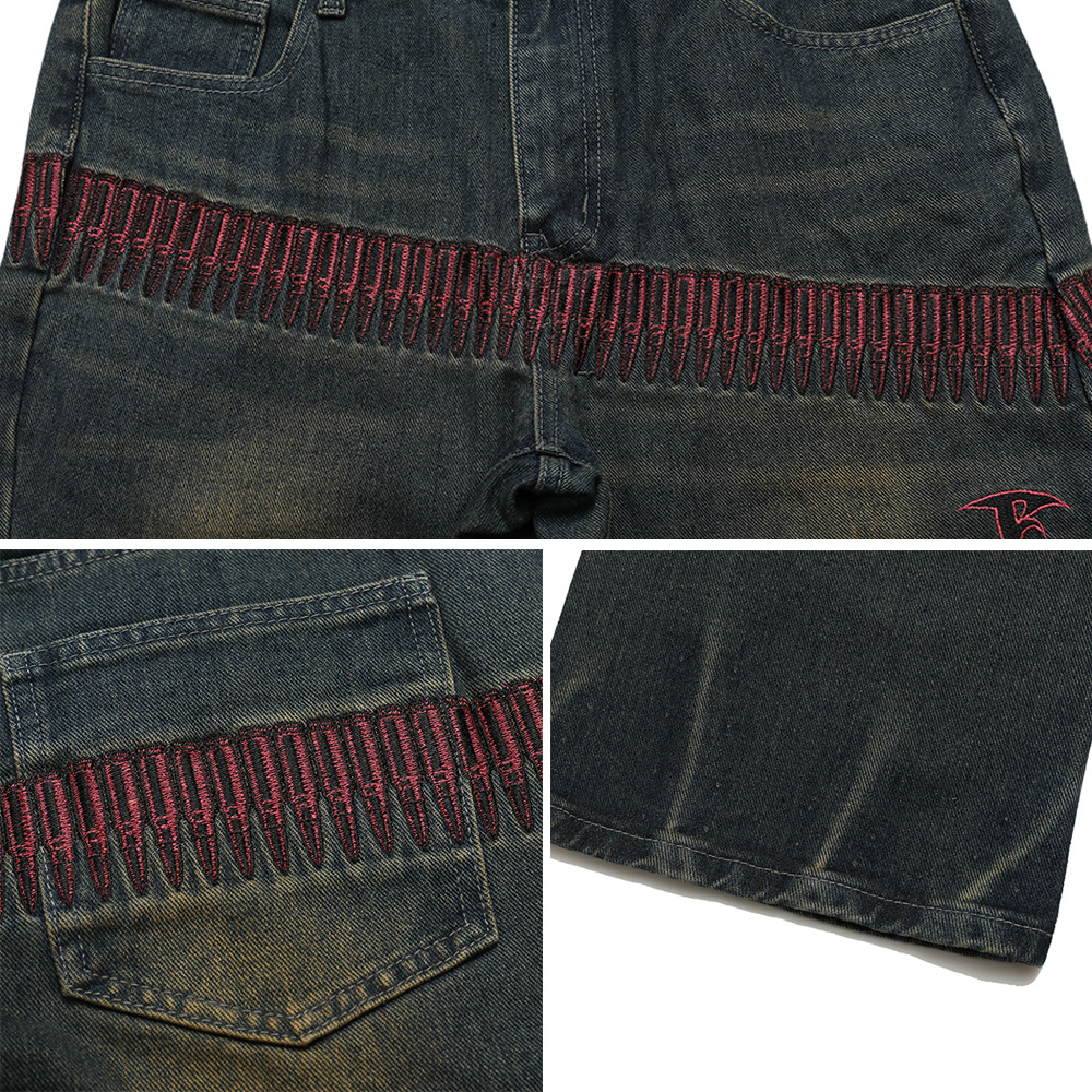 Men's Loose Washed And Worn Wide Leg Pants