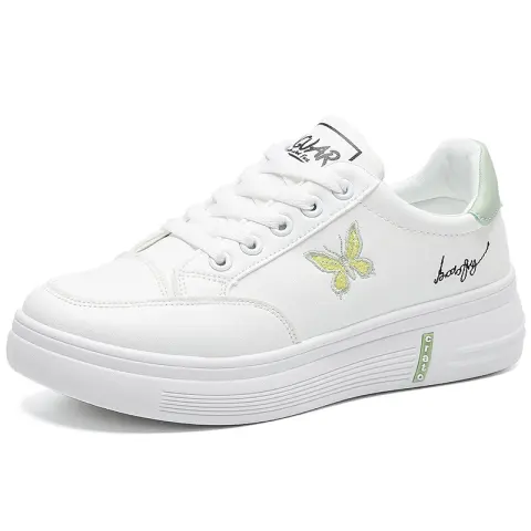 Little White Shoes Female Students Flat