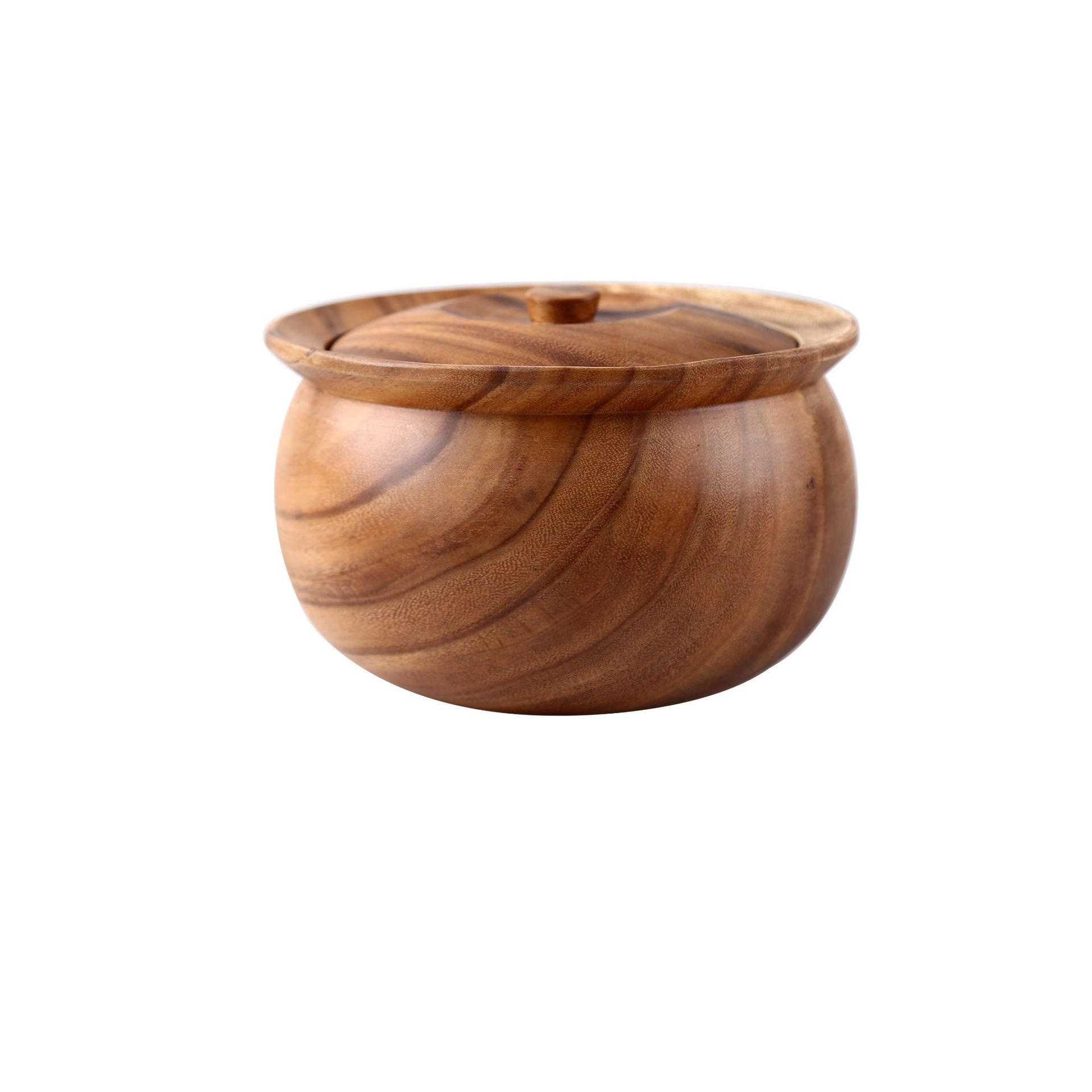 Natural Acacia Wood Bowl And Plate Dinnerware Set - Image 25
